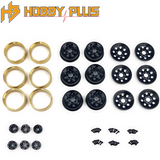 Hobby Plus HBP240480 1.2 Steelie Bead Lock Wheel Black Arktos 6x6