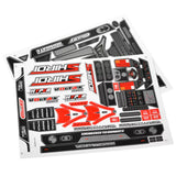 Team Corally C-00180-1252-4 Red Body Decal Sheet Pre-Cut Shiroi RC Truck