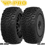 VP-PRO VP-807G Bull Dog Evo 1/8 Buggy Pre-Mounted Tires (4) Black Wheels featuring aggressive tread design for enhanced grip, ideal for radio control parts and rc car performance.