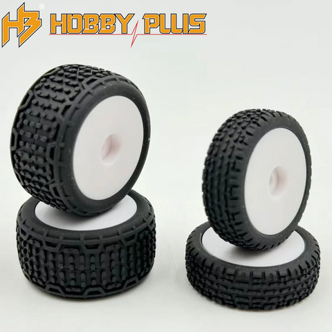 Hobby Plus HBP240124 Premounted Front & Rear Tires White (4) Speck B