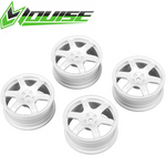 Louise LNHA452 6 Spoke Wheel White 24mm -0mm T410 Drift & Rally