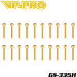 VP-PRO GS-335H 3mmx35mm Gold 12.9 Alloy Steel Hex Socket Head Screws (20)