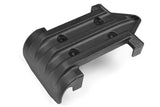 Team Corally C-00180-551 Front Bumper with Skid Plate in black, designed for durability and protection in radio control car parts.