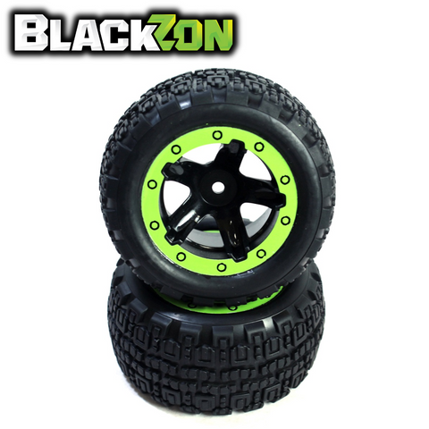 BlackZon BZN540094 MT Wheels & Tires Green Slyder