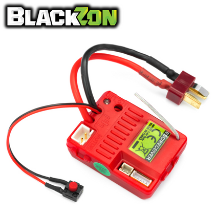 BlackZon BZN540032 Speed Control Receiver 5 Wire Slyder in red with multiple connectors and wires, designed for rc car parts and radio control systems.