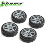 Louise LNHA488 Mounted On-Road Tires w 6 Spoke Grey Wheels
