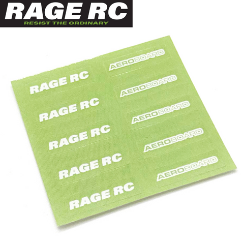 Rage RC RGR4576 Decal Sheet AeroBoard