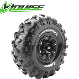 Louise CR-Rowdy RC Crawler Tires 1/10 2.2" 12mm SS Black Mounted (2)