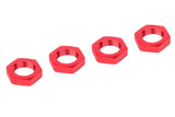 Team Corally C-00180-230 Red Aluminum Ribbed Wheel Nut 17mm (4)