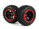 BlackZon BZN540196 MT Wheels & Tires Red Slyder
