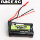 Rage RC RGRB1122 7.4v 360mAh Li-ion Battery SuperCat MX