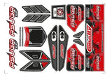 Team Corally COR00180-858-R Red Body Decal Sheet Pre-Cut Asuga XLR Buggy Wrap