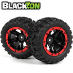 BlackZon BZN540194 Mounted Tires & Wheels Red MT
