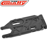 Team Corally COR00180-528 Lower Rear Suspension Arm HDA-4 for radio control cars, designed to provide durable and precise rear suspension performance.