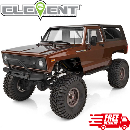 Element Enduro Trailwalker Portal Plus RTR RC Scale Truck in brown with large off-road tires and detailed body design, ideal for radio control car enthusiasts.