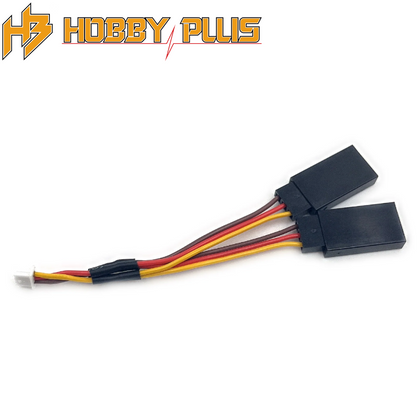 Hobby Plus HBP240587 Front Steering Servo Conversion Plug Terranaut featuring a dual connector cable adapter for radio control parts in rc cars and rtr rc cars.