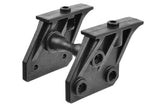 Black plastic components designed for radio control cars, shown as a pair connected by a central rod, identified as Team Corally C-00180-894 Left & Right Wing Support.