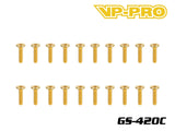 VP-PRO GS-420C 4mmx20mm Gold 12.9 Alloy Steel Countersunk Head Screw (20)