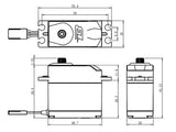 Savox SAVB12KG Budget Analog Servo Standard Size Metal Gears