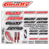 Team Corally C-99920 Sponsor Stickers Pre-Cut 210x148mm