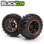 BlackZon BZN540327 Wheels + Tires Assembled Orange Black Spryte