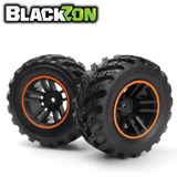 BlackZon BZN540327 Wheels + Tires Assembled Orange Black Spryte