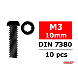 Team Corally C-3003-30-23 Steel Hex Button Head Screw M3x23 (10)