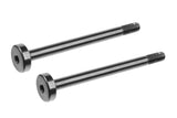Two steel hinge pins with threaded ends, designed for durability and precision fit, identified as Team Corally C-00180-891 Steel Hinge Pin Front Upper Arm (2) for radio control car parts.