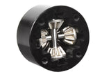 Team Corally C-00180-179 Steel Planetary Differential Gears for radio control parts, showing metal gears arranged inside a black circular housing for rc cars.