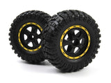 BlackZon BZN540266 Desert Wheels/Tires Assembled (2) Yellow Smyter