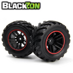 BlackZon BZN540326 Mounted Wheels Tires Red (2) Spryte