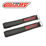 Team Corally C-50535 Pro Battery Straps 300x20mm Silicone Anti-Slip Black (2)