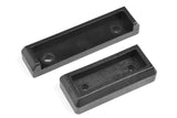 Team Corally C-00180-562 4mm Center Diff Spacer black plastic rectangular parts designed for radio control car assemblies and rc car parts maintenance.