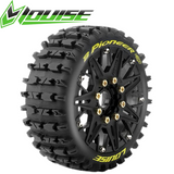 Lousie MFT B-Pioneer 1/8 Buggy Tires 17mm Black Spoke Rim Soft (2) RC Car Truck