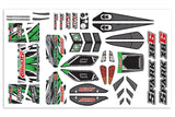 Team Corally C-00180-1169-G Green Body Decal Sheet Pre-Cut Spark XB6 RC Buggy
