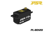 POWERSTAR PL-8012D DC Digital Low Profile Drift Servo in black with gold adjustment knob, designed for precise control in radio control and rc car parts applications.