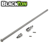 BlackZon BZN540443 Center Shaft & Cup Set Vyper & Turbo made of metal, including a long shaft and two cup components for radio control car parts.