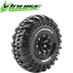 Louise CR-Champ RC Crawler Tires 1/10 2.2" 12mm SS Black Mounted (2)