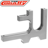 Team Corally COR00180-605 Aluminum Motor Bulkhead V2 made from precision-machined aluminum, designed for durable performance in radio control parts and rc car parts.