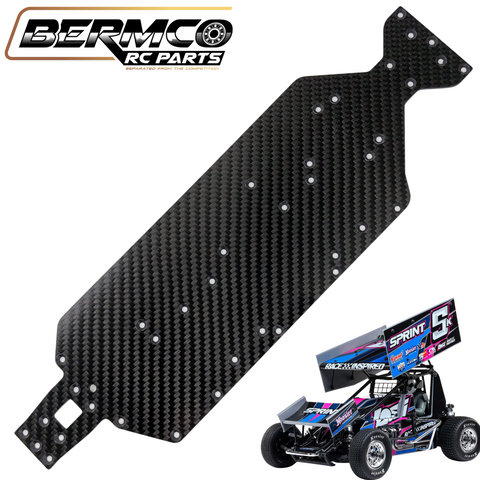 Bermco RC Parts Carbon Fiber Chassis Losi 22S Sprint