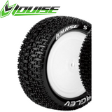 Louise RC E-Maglev 1/10 4WD Front Buggy Tire Soft Pre-Mounted White Wheel (2)