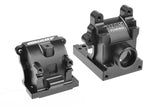 Team Corally C-00180-854 Aluminum Black Gearbox Case Set with durable 7075 aluminum construction, designed for high-performance rc car parts and radio control vehicles.