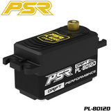 POWERSTAR PL-8012D DC Digital Low Profile Drift Servo in black with gold gear, designed for high performance drift in radio control car parts.