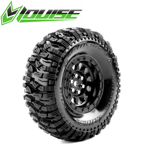 Louise CR-Mallet RC Crawler Tires 1/10 1.9" Class 1 SS 12mm Black Mounted (2)