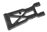 Team Corally C-00140-047 Right Rear Suspension Arm (1) in black durable plastic, designed for radio control car parts and RTR RC cars suspension systems.