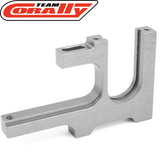 Team Corally C-00180-176 Aluminum Motor Mount made from durable aluminum, designed for radio control parts and rc car applications with a sleek, precision-machined finish.