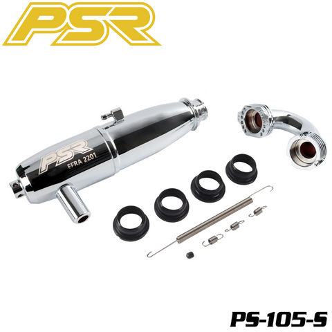 POWERSTAR PS-105-S 1/8 GT On-Road Exhaust Pipe (EFRA 2201) Silver Plating