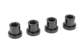 Four black cylindrical shock bushings arranged in a row, identified as Team Corally C-00180-030 Shock Bushing (4), used as radio control car parts.