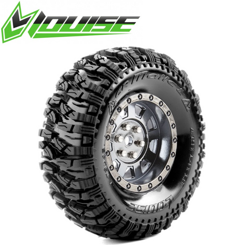 Louise CR-Mallet RC Crawler Tires 1/10 1.9" Class 1 SS 12mm CH-BL Mounted (2)