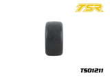 Team Saxo 1/10 F1 RC Car Front Tires Pre-Mounted (2) Black Rim Bearing Rubber